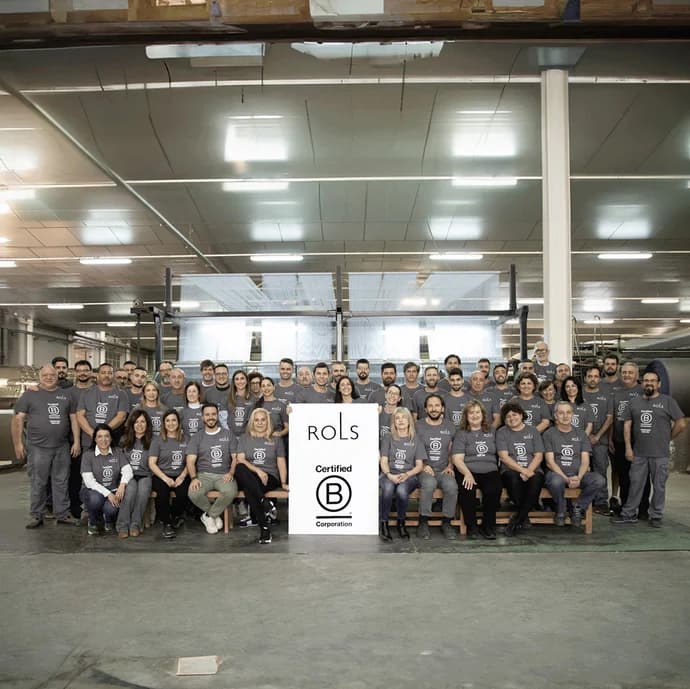 The Rols and Heroturfs team at our factory, Certified B Corporation