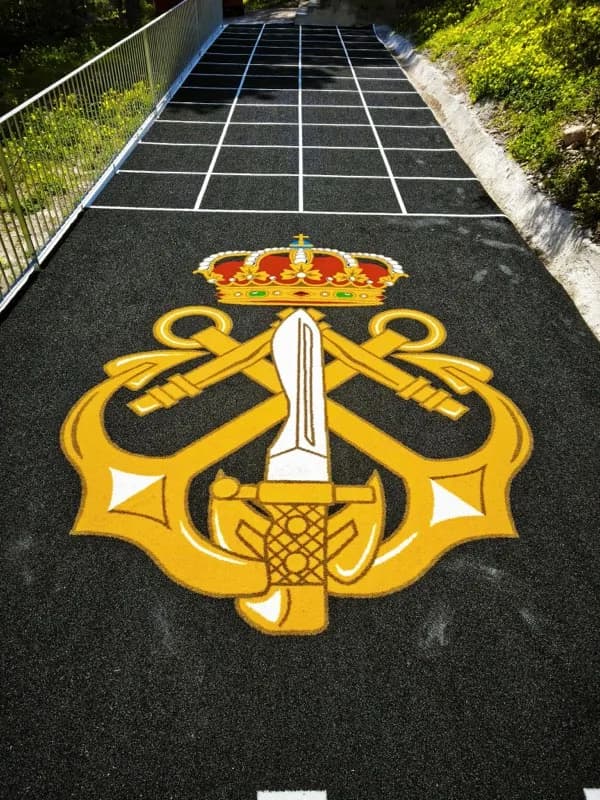 Custom naval crest track