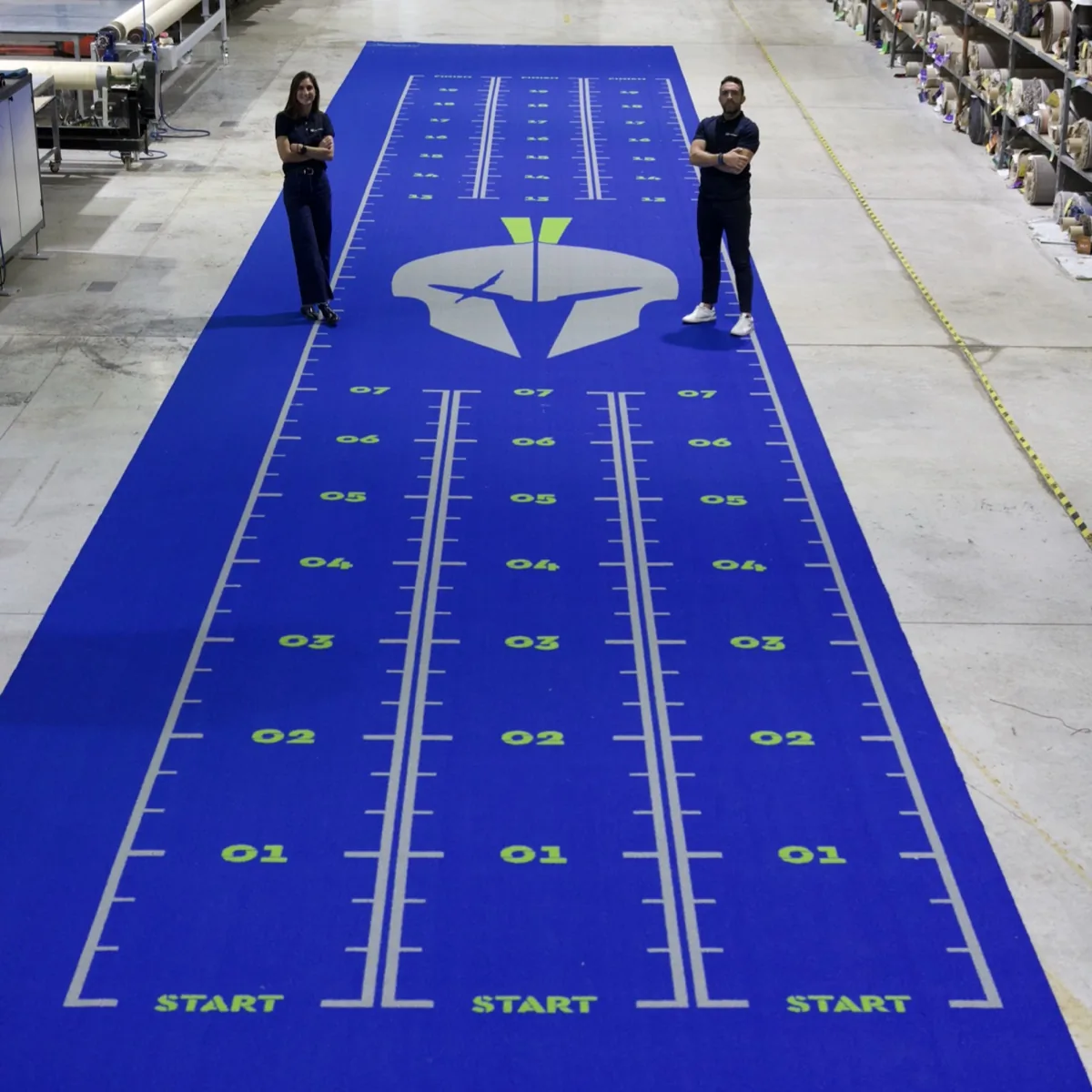 The Training Club — custom track with woven logo and numbered lanes