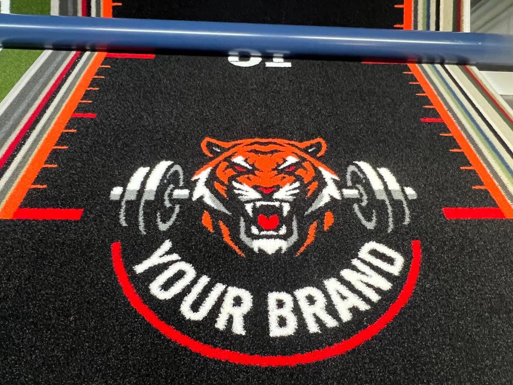 Custom Heroturfs track with woven logo