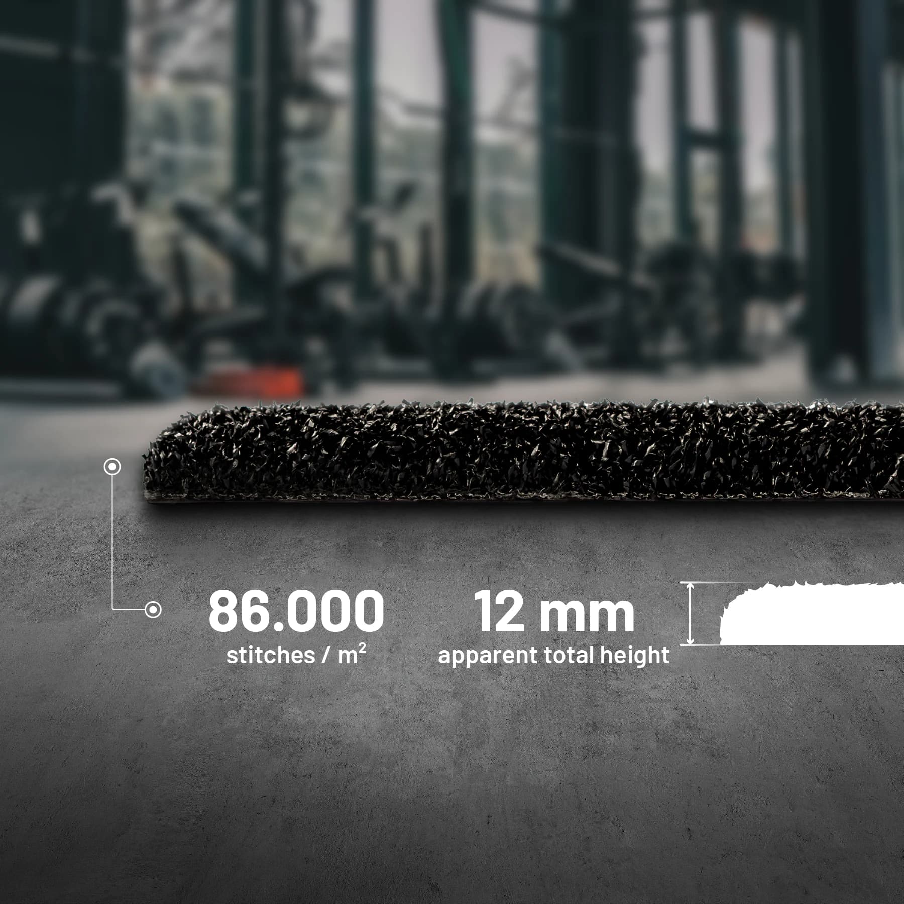 Valhalla One — 86,000 stitches/m² density and 12 mm visible pile height