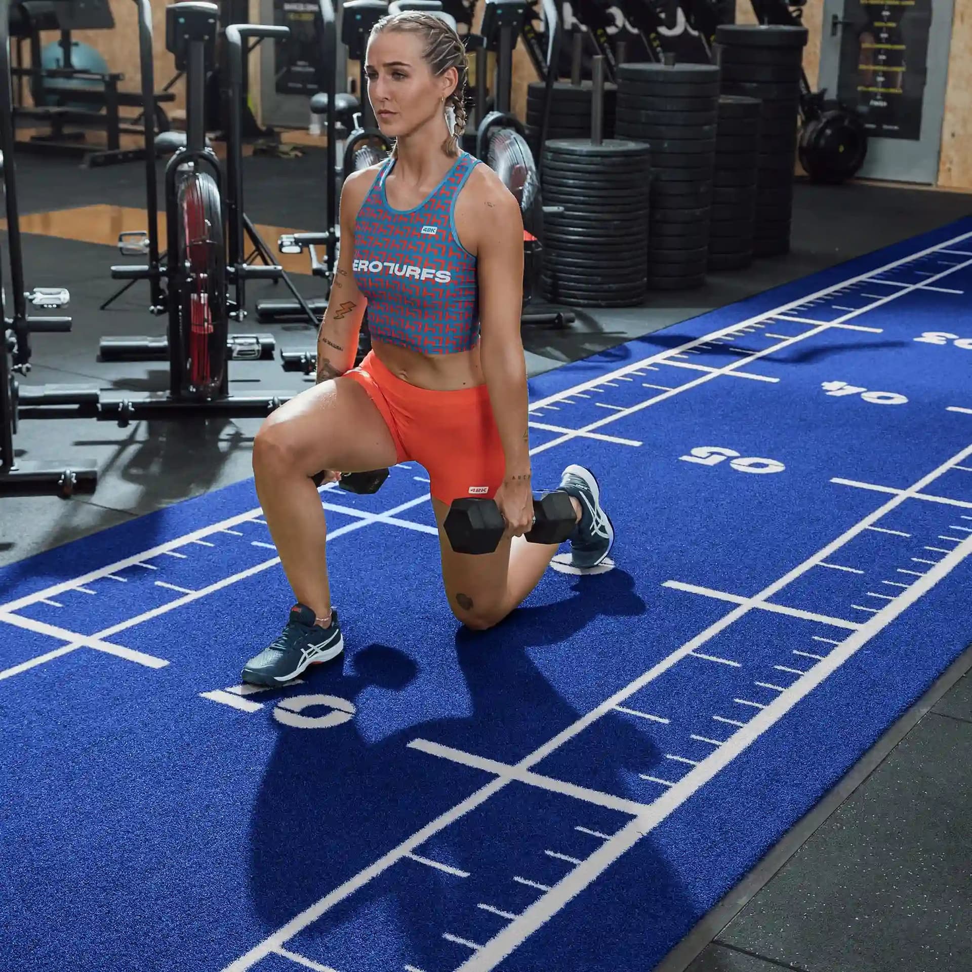 Artificial turf for physiotherapy and physical rehabilitation