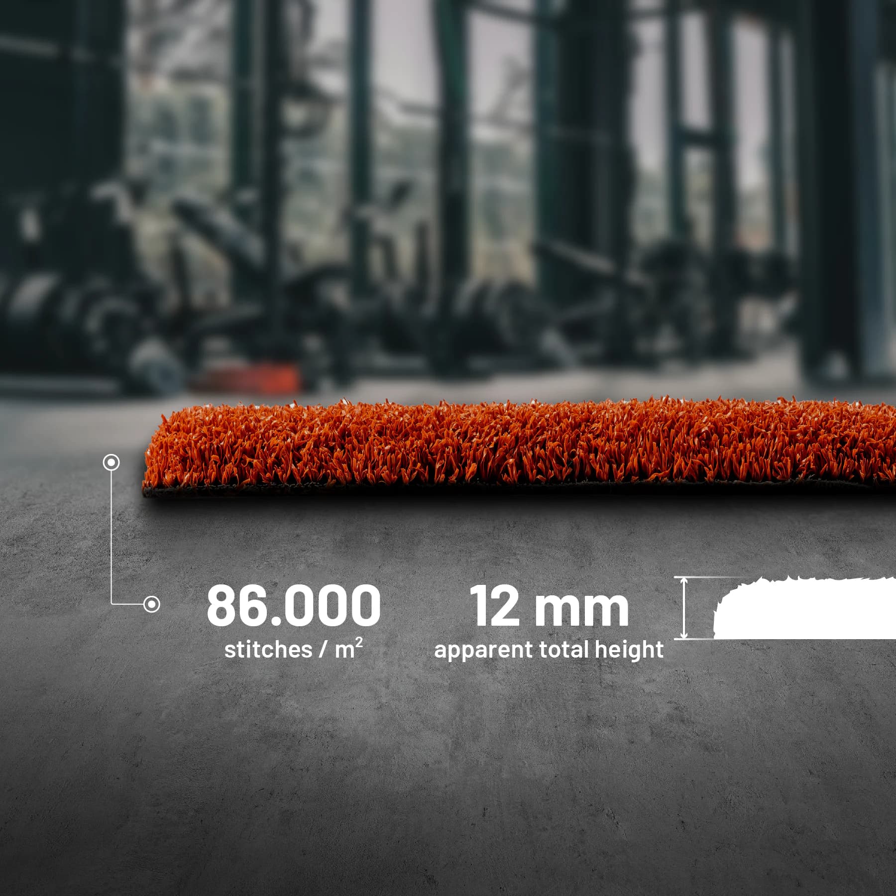 Valhalla One — 86,000 stitches/m² density and 12 mm visible pile height