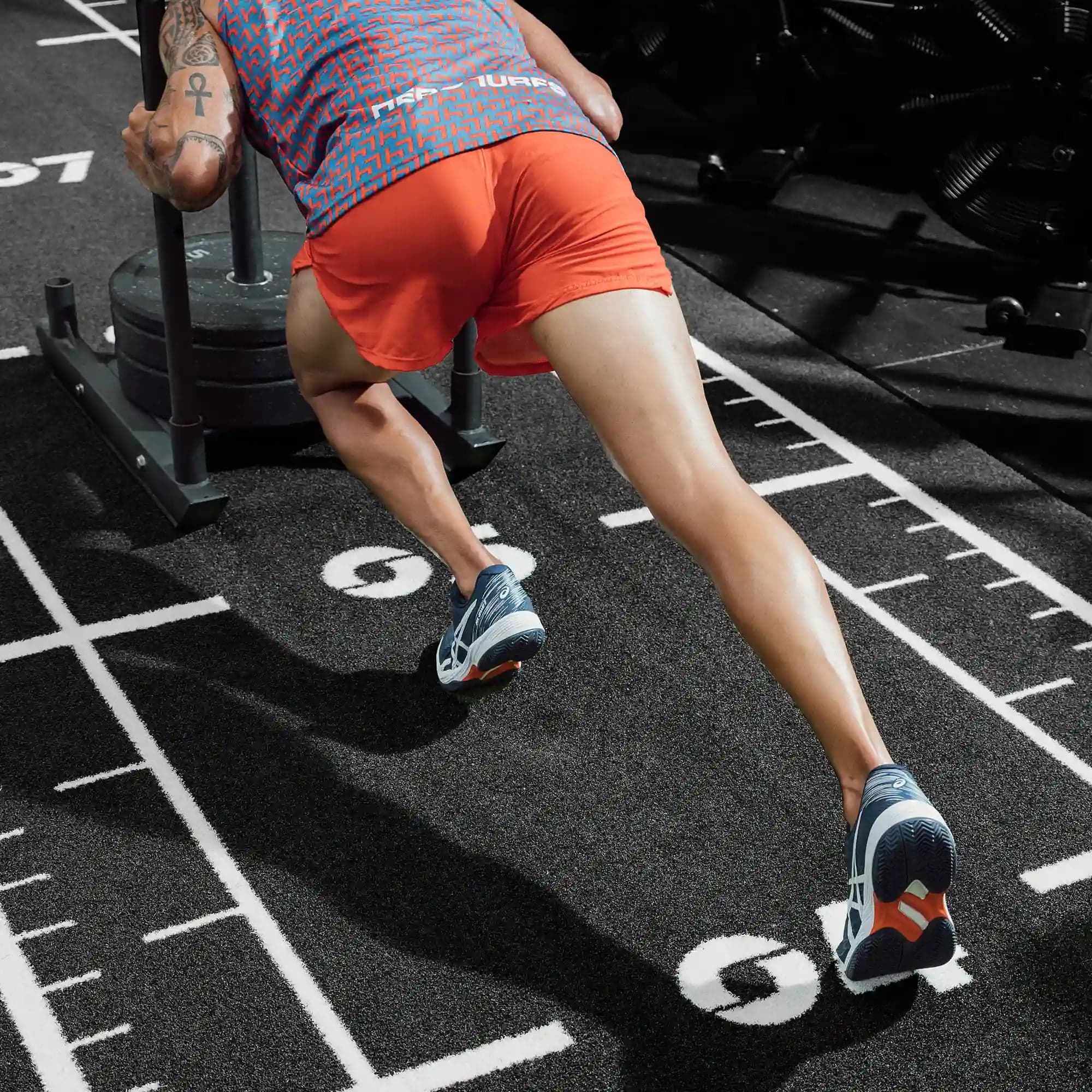 Cushioned physiotherapy turf for rehab clinics and recovery training